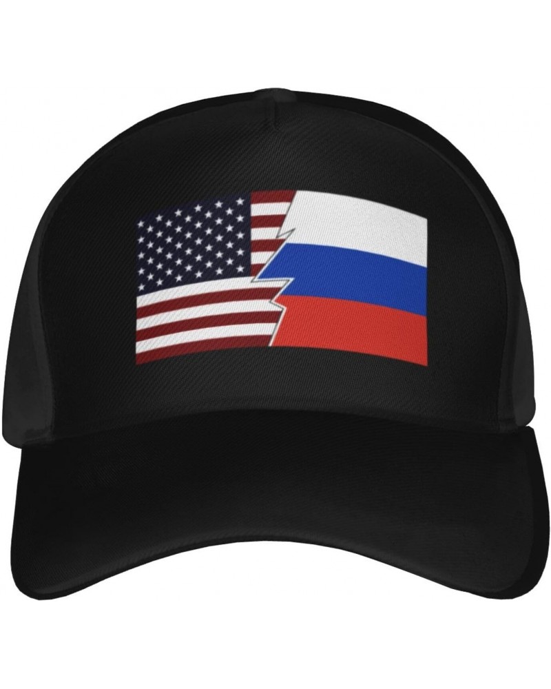 Torn Style American and Russia Flags Baseball Cap Men's and Women's Baseball Hat Adjustable Casual Outdoor Breathable Caps Tr...