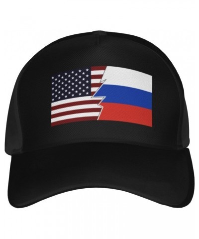 Torn Style American and Russia Flags Baseball Cap Men's and Women's Baseball Hat Adjustable Casual Outdoor Breathable Caps Tr...