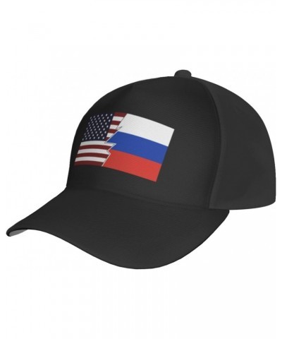 Torn Style American and Russia Flags Baseball Cap Men's and Women's Baseball Hat Adjustable Casual Outdoor Breathable Caps Tr...