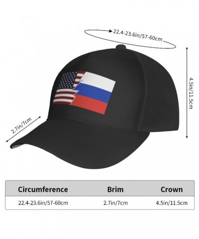 Torn Style American and Russia Flags Baseball Cap Men's and Women's Baseball Hat Adjustable Casual Outdoor Breathable Caps Tr...