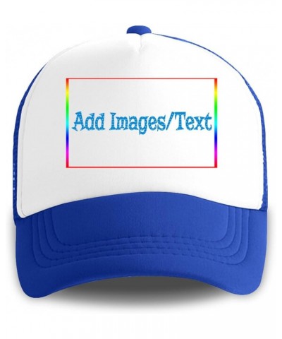 Custom Sun Hat Add Images Text Curved Mesh Hat Valentine's Day Gifts Royal Blue 0 $12.41 Visors