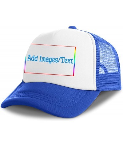 Custom Sun Hat Add Images Text Curved Mesh Hat Valentine's Day Gifts Royal Blue 0 $12.41 Visors