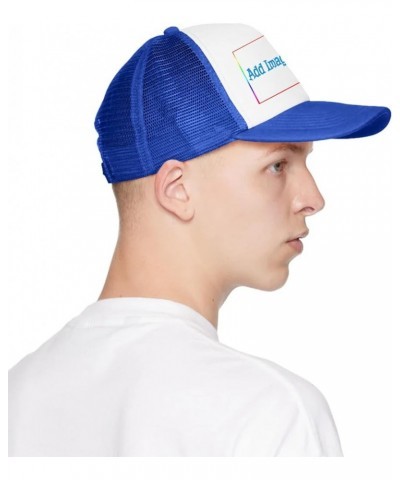 Custom Sun Hat Add Images Text Curved Mesh Hat Valentine's Day Gifts Royal Blue 0 $12.41 Visors