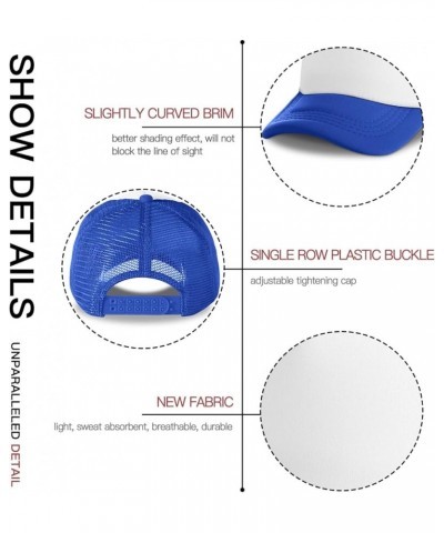 Custom Sun Hat Add Images Text Curved Mesh Hat Valentine's Day Gifts Royal Blue 0 $12.41 Visors