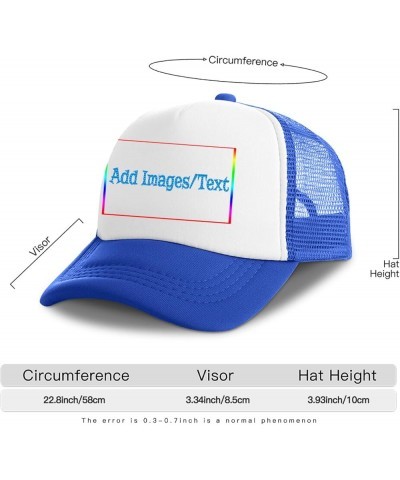 Custom Sun Hat Add Images Text Curved Mesh Hat Valentine's Day Gifts Royal Blue 0 $12.41 Visors