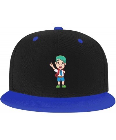 Cute Little Student Baseball Cap for Men Women Snapback Hat Adjustable Flat Bill Hats Blue $11.37 Baseball Caps