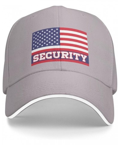 Security Baseball Hat America Flag Security Hat Men Women Security Trucker Hat Security Cap Funny Gift Hat Black Gray $9.44 B...