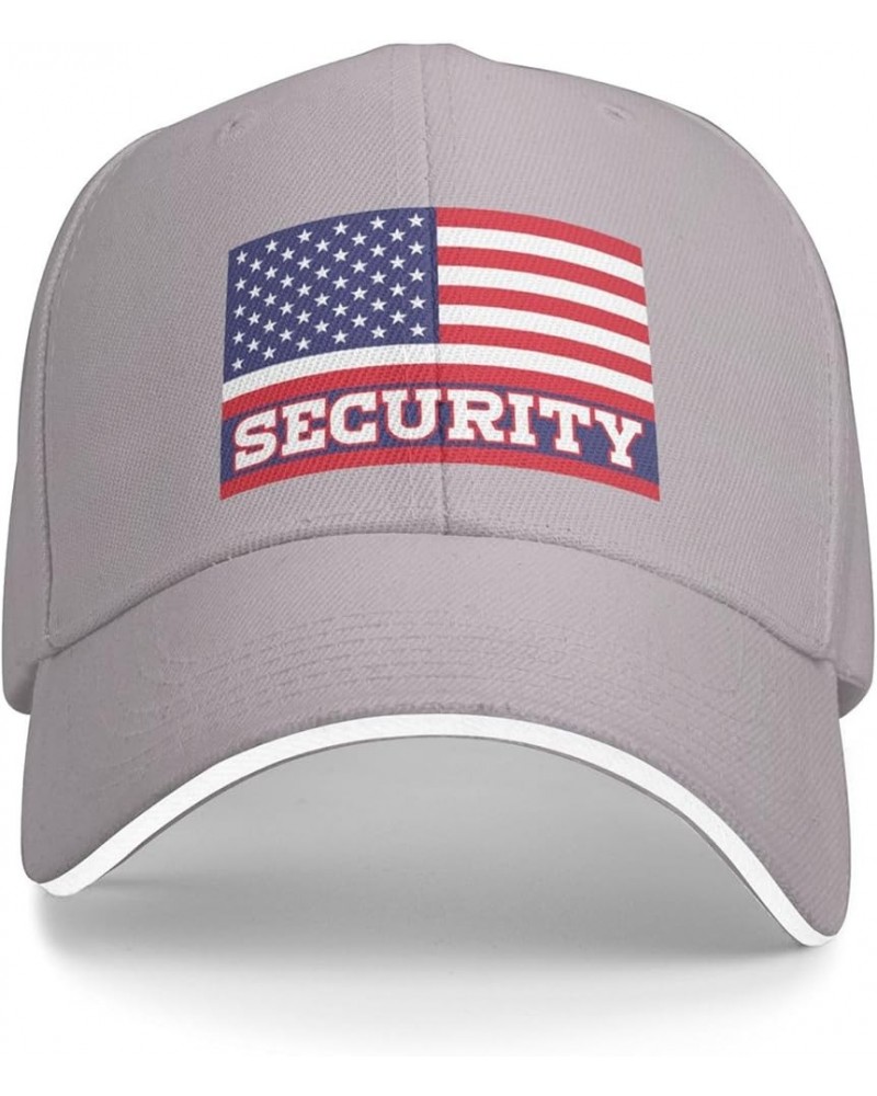 Security Baseball Hat America Flag Security Hat Men Women Security Trucker Hat Security Cap Funny Gift Hat Black Gray $9.44 B...