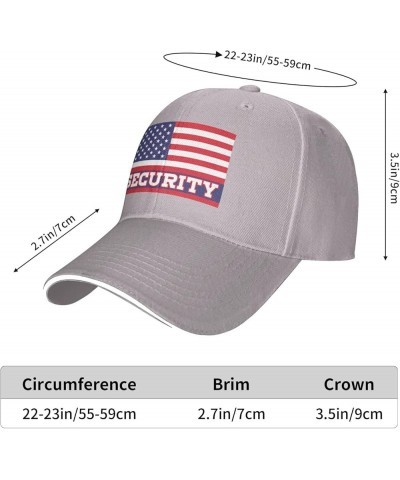 Security Baseball Hat America Flag Security Hat Men Women Security Trucker Hat Security Cap Funny Gift Hat Black Gray $9.44 B...