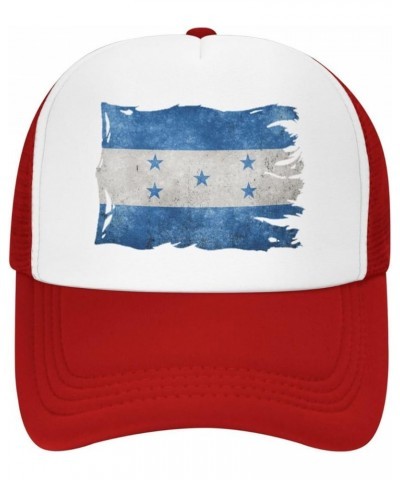 Vintage Torn Broken Honduras Flag Mesh Baseball Cap Red $10.70 Baseball Caps