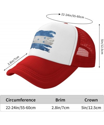 Vintage Torn Broken Honduras Flag Mesh Baseball Cap Red $10.70 Baseball Caps