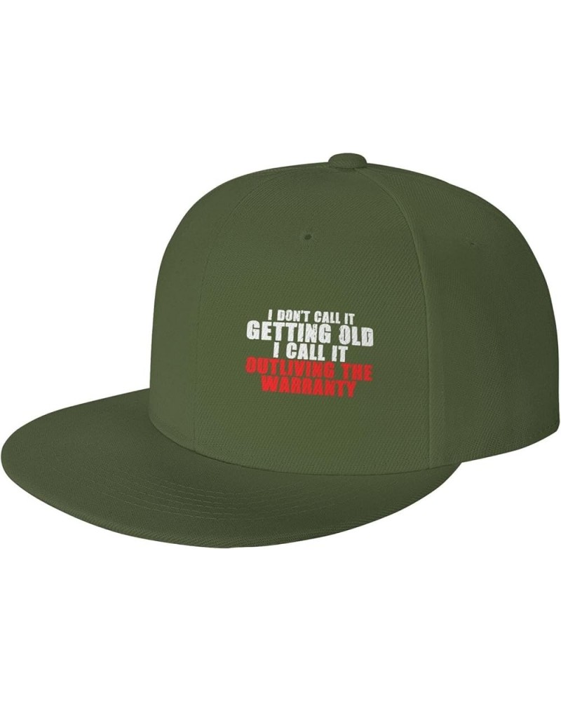 i Don't Call it Getting Old i Call it outliving The Warranty Women's Baseball Cap Original Snapback Cap Adjustable Moss Green...