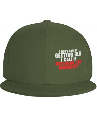 i Don't Call it Getting Old i Call it outliving The Warranty Women's Baseball Cap Original Snapback Cap Adjustable Moss Green...