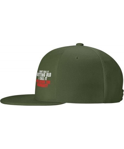 i Don't Call it Getting Old i Call it outliving The Warranty Women's Baseball Cap Original Snapback Cap Adjustable Moss Green...