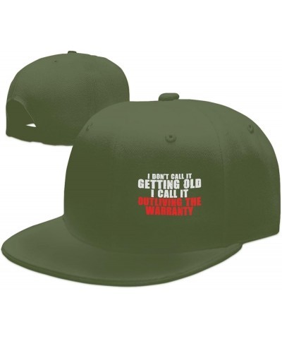 i Don't Call it Getting Old i Call it outliving The Warranty Women's Baseball Cap Original Snapback Cap Adjustable Moss Green...