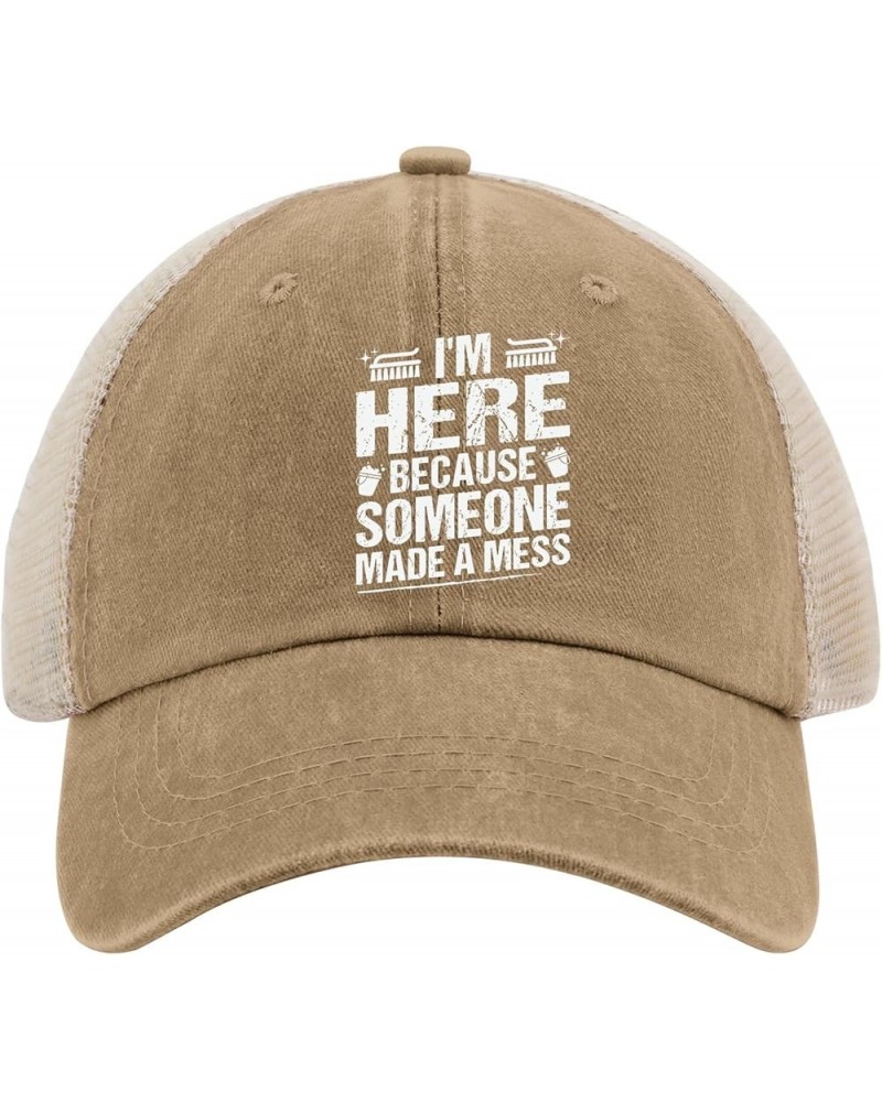 I'm Here Because You Broke Something Golf Hat Camp Hat AllBlack Mens Hat Gifts for Boyfriends Baseball Hat Pigment Khaki $9.2...