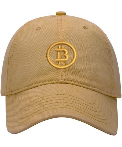 Baseball Cap Men Women Bitcoin Embroidered Unisex Classic Adjustable Strapback Dad Hat Khaki $11.12 Baseball Caps