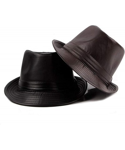 Men's Fedora Simple Fashion Jazz Hat Fashion Street Dance Hat Black One Size $17.39 Fedoras