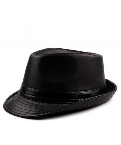 Men's Fedora Simple Fashion Jazz Hat Fashion Street Dance Hat Black One Size $17.39 Fedoras