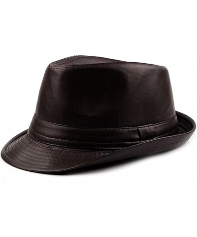 Men's Fedora Simple Fashion Jazz Hat Fashion Street Dance Hat Black One Size $17.39 Fedoras