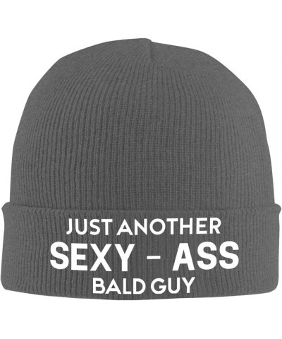 Just Another Sexy-Ass Bald Guy Winter Beanie Hats Unisex,Warm Cozy Knitted Cuffed Skull Cap Deep Heather $9.40 Skullies & Bea...