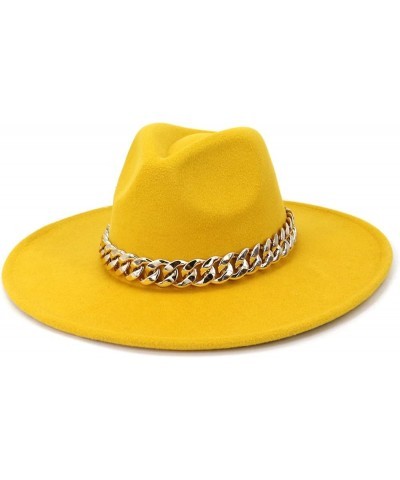 Orange Fedora Cap Brim Water Drop Top Thick Chain Accessories Stage Performance Banquet Prom Jazz Hat 5 $17.97 Fedoras