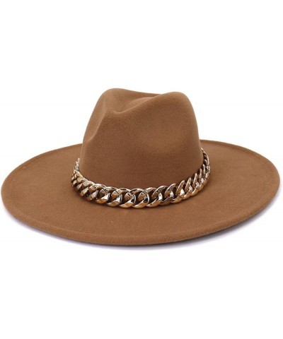 Orange Fedora Cap Brim Water Drop Top Thick Chain Accessories Stage Performance Banquet Prom Jazz Hat 5 $17.97 Fedoras