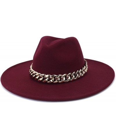 Orange Fedora Cap Brim Water Drop Top Thick Chain Accessories Stage Performance Banquet Prom Jazz Hat 5 $17.97 Fedoras