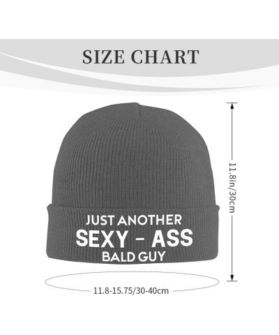 Just Another Sexy-Ass Bald Guy Winter Beanie Hats Unisex,Warm Cozy Knitted Cuffed Skull Cap Deep Heather $9.40 Skullies & Bea...