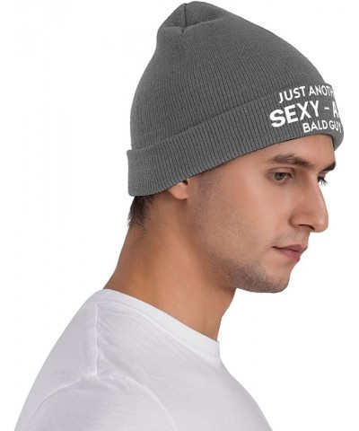 Just Another Sexy-Ass Bald Guy Winter Beanie Hats Unisex,Warm Cozy Knitted Cuffed Skull Cap Deep Heather $9.40 Skullies & Bea...