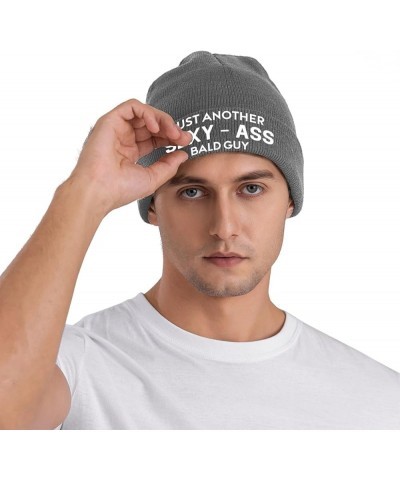 Just Another Sexy-Ass Bald Guy Winter Beanie Hats Unisex,Warm Cozy Knitted Cuffed Skull Cap Deep Heather $9.40 Skullies & Bea...