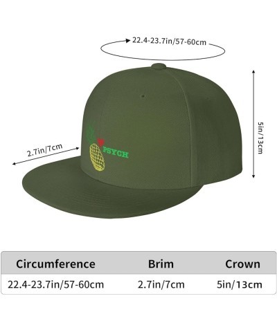 Men Women Adjustable Baseball Caps, Psych Pineapples Unisex Plain Hats Vintage Trucker Dad Cap Black Moss Green $8.81 Basebal...