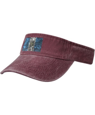 Silk Style Flag of Guatemala Sun Visor Hats for Women Men Adjustable Sports Sun Hats Cotton Golf Cap Red $12.87 Visors