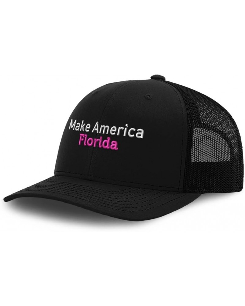 Trucker Baseball Cap Make America Florida Cotton Dad Hats for Men & Women Black $13.05 Baseball Caps