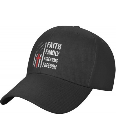 Faith Family Firearms Freedom Hat Patriotic American Flag Hat for Men Women Sports Baseball Cap Dad Trucker Hat Black $12.52 ...