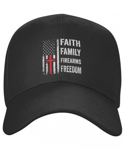 Faith Family Firearms Freedom Hat Patriotic American Flag Hat for Men Women Sports Baseball Cap Dad Trucker Hat Black $12.52 ...