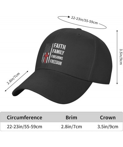 Faith Family Firearms Freedom Hat Patriotic American Flag Hat for Men Women Sports Baseball Cap Dad Trucker Hat Black $12.52 ...