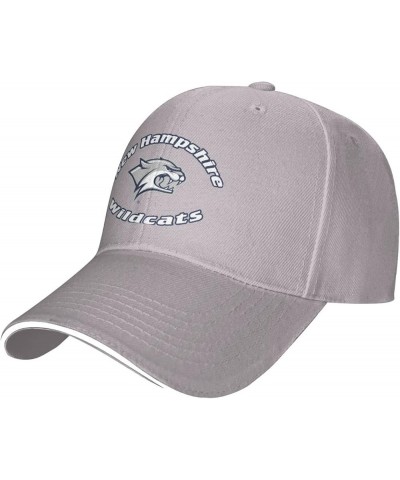 University of New Hampshire Logo Unisex Classic Hat Adjustable Fashion Casquette for Men Women Gray $8.26 Baseball Caps