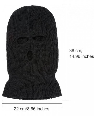 2 Pieces Knitted Full Face Cover 3 Hole Mask Winter Balaclava Face Cover, One Size Black and Navy Green $7.00 Balaclavas