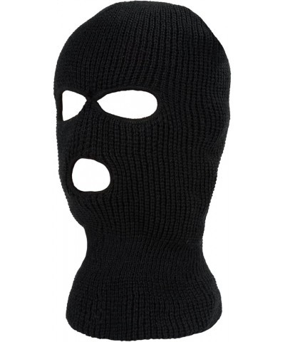 2 Pieces Knitted Full Face Cover 3 Hole Mask Winter Balaclava Face Cover, One Size Black and Navy Green $7.00 Balaclavas