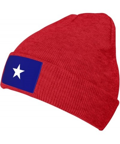 Bonnie Blue Flag Beanie Hat for Men Women Knit Skull Cap Warm Hats Black Knitted Caps Red $11.32 Skullies & Beanies