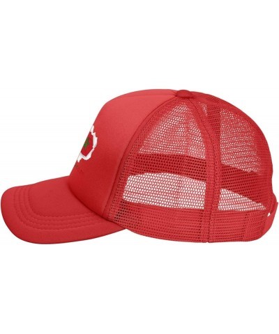 Dad Hat/Cap Mesh Baseball Cap Adjustable Trucker Hat Unisex Red $8.35 Baseball Caps