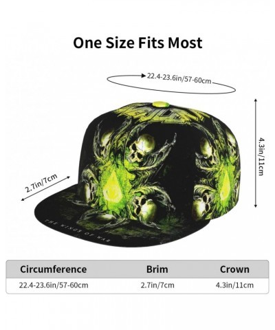 Overkill Band Hat Flat-Brimmed Baseball Cap Dad Ball Hat Snapback Hip Hop Cap for Men and Women Black $12.25 Baseball Caps