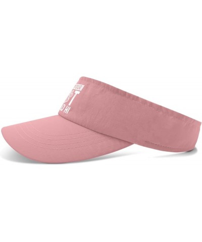 Visor for Men Tell Your Dog I Said Hi Hat, Visor Hat for Adult Sun Visor Hat Lightweight Sun Protection Cap Pink $12.67 Visors