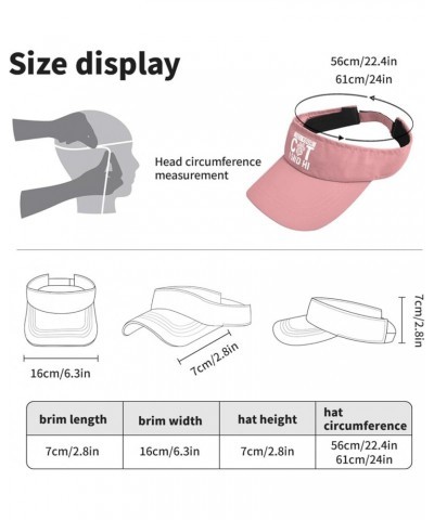 Visor for Men Tell Your Dog I Said Hi Hat, Visor Hat for Adult Sun Visor Hat Lightweight Sun Protection Cap Pink $12.67 Visors