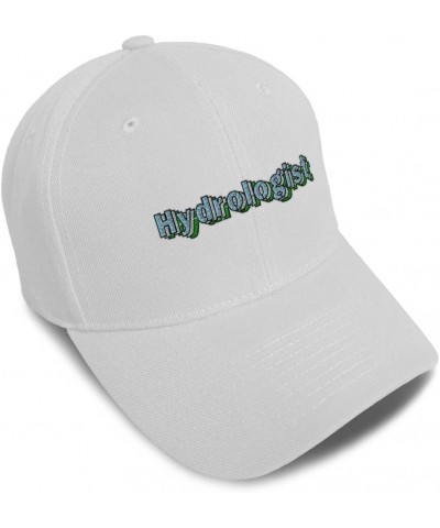 Custom Baseball Cap Hydrologist Water Acrylic Rain Dad Hats for Men and Women White Design Only $9.88 Rain Hats