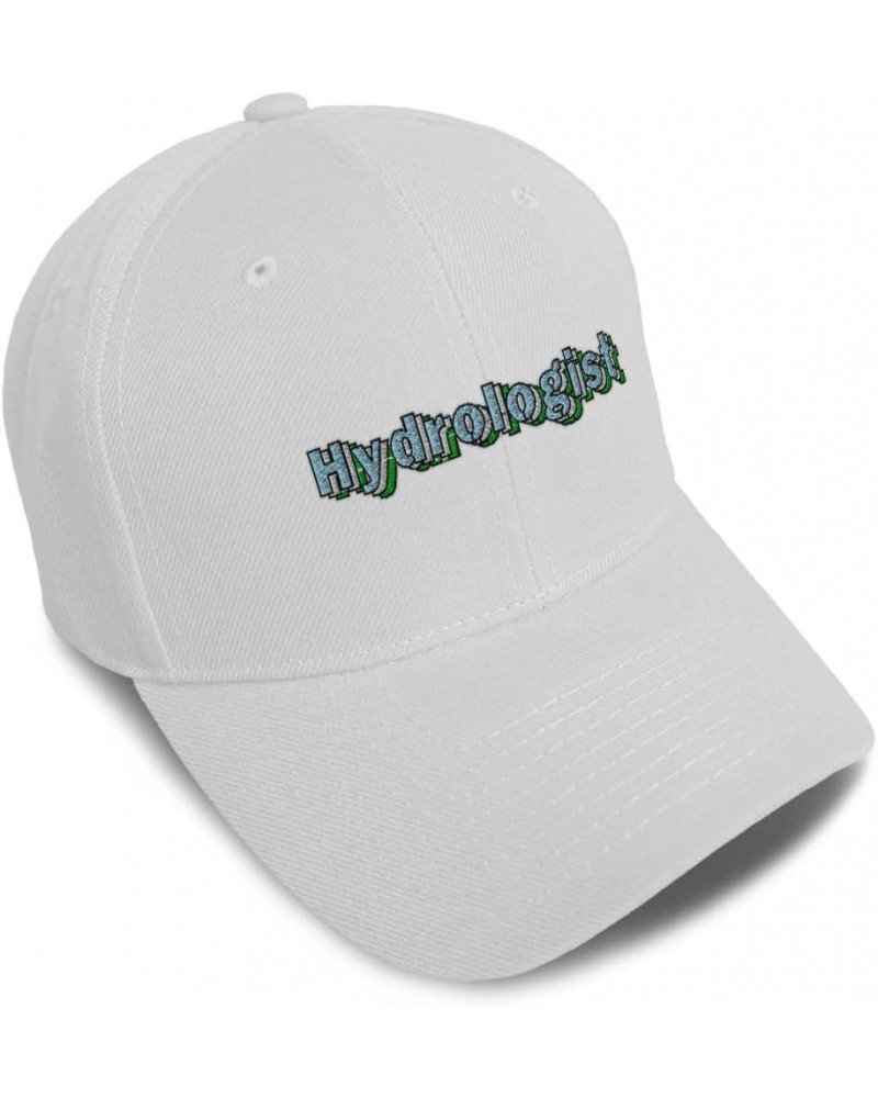 Custom Baseball Cap Hydrologist Water Acrylic Rain Dad Hats for Men and Women White Design Only $9.88 Rain Hats