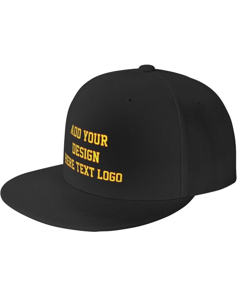 Custom Hats Personalized Hat Add Image Text Logo to Design Your Own Hat Black $8.84 Baseball Caps