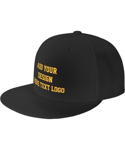 Custom Hats Personalized Hat Add Image Text Logo to Design Your Own Hat Black $8.84 Baseball Caps