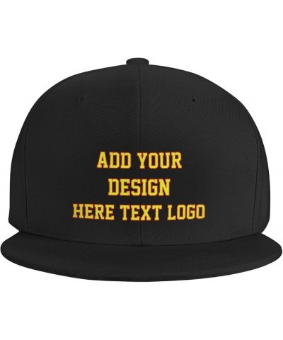 Custom Hats Personalized Hat Add Image Text Logo to Design Your Own Hat Black $8.84 Baseball Caps